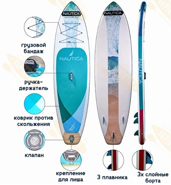 Cапборд (SUP-доска) Nautica Adventure (320x84x15 cm)